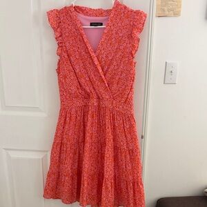 Floral Ruffle Wrap Dress